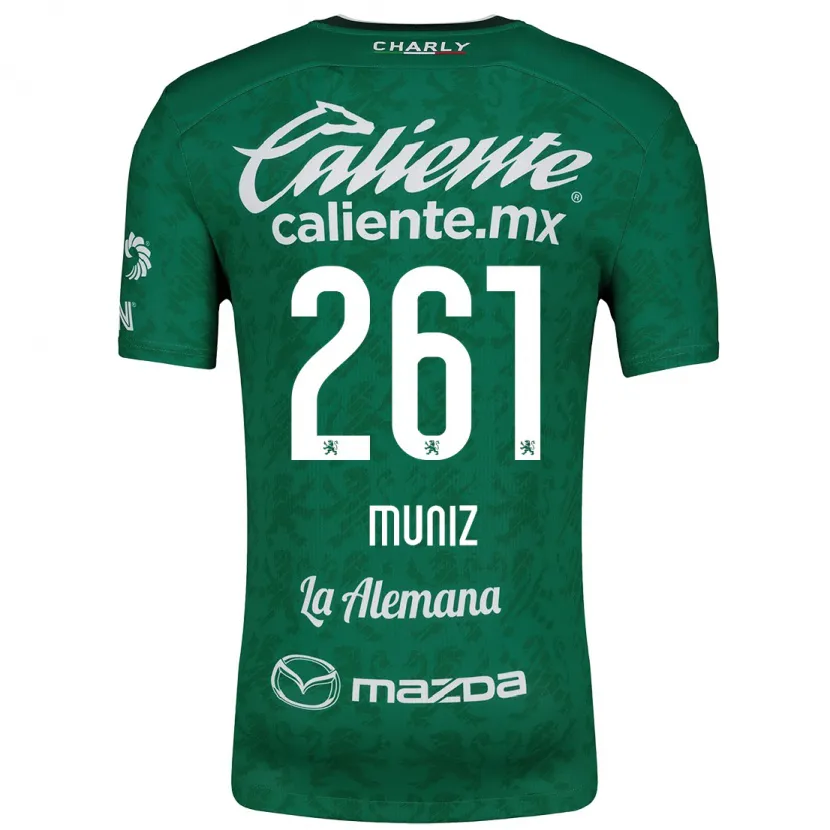 Danxen Kinderen César Muñiz #261 Groen Wit Thuisshirt Thuistenue 2024/25 T-Shirt