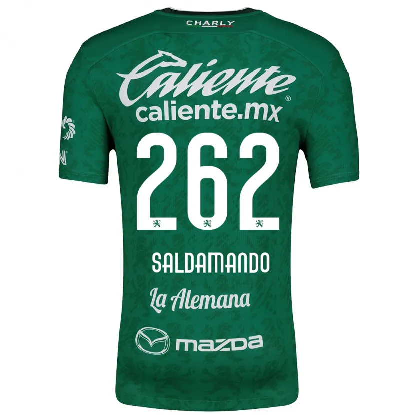 Danxen Kinderen José Saldamando #262 Groen Wit Thuisshirt Thuistenue 2024/25 T-Shirt