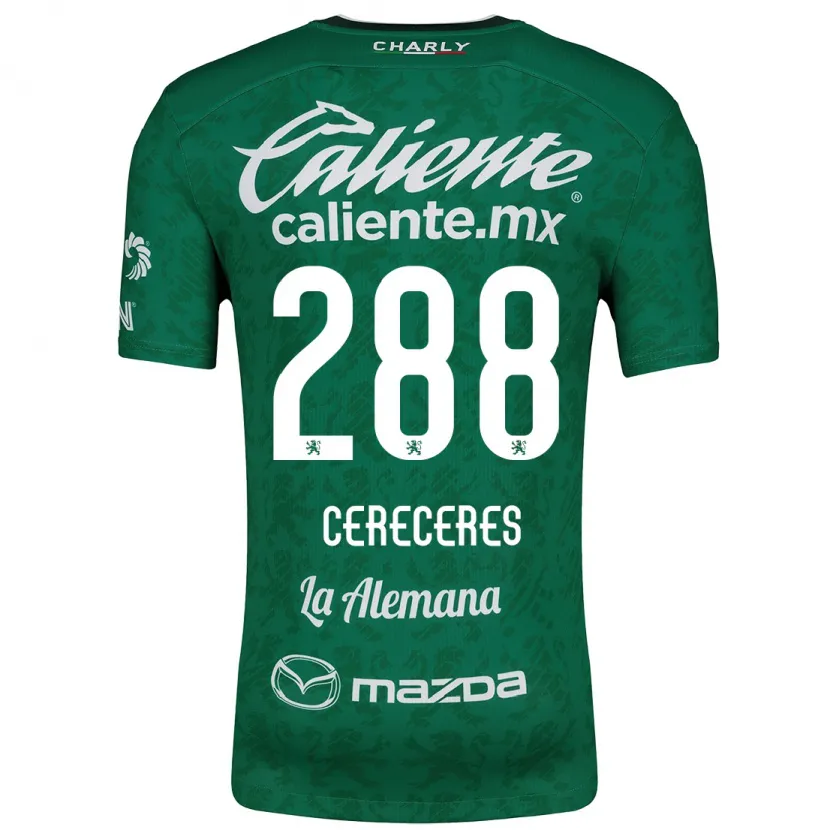 Danxen Kinderen Thomas Cereceres #288 Groen Wit Thuisshirt Thuistenue 2024/25 T-Shirt