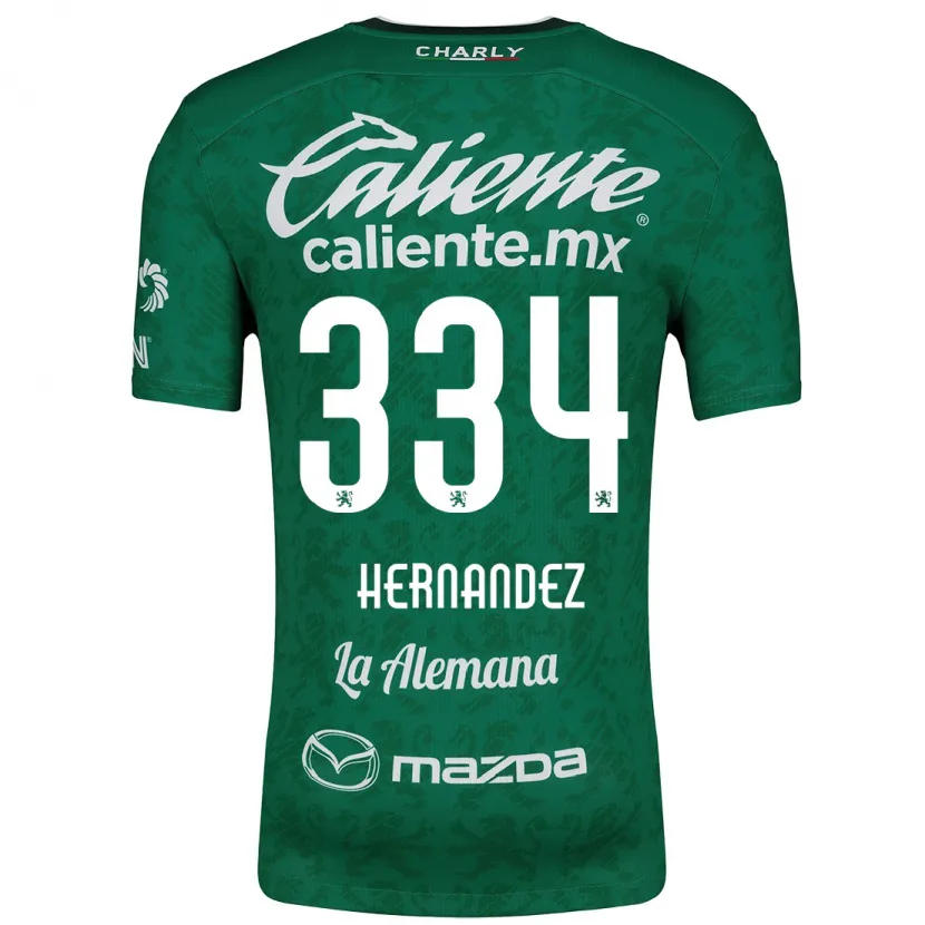 Danxen Kinderen Alan Hernández #334 Groen Wit Thuisshirt Thuistenue 2024/25 T-Shirt