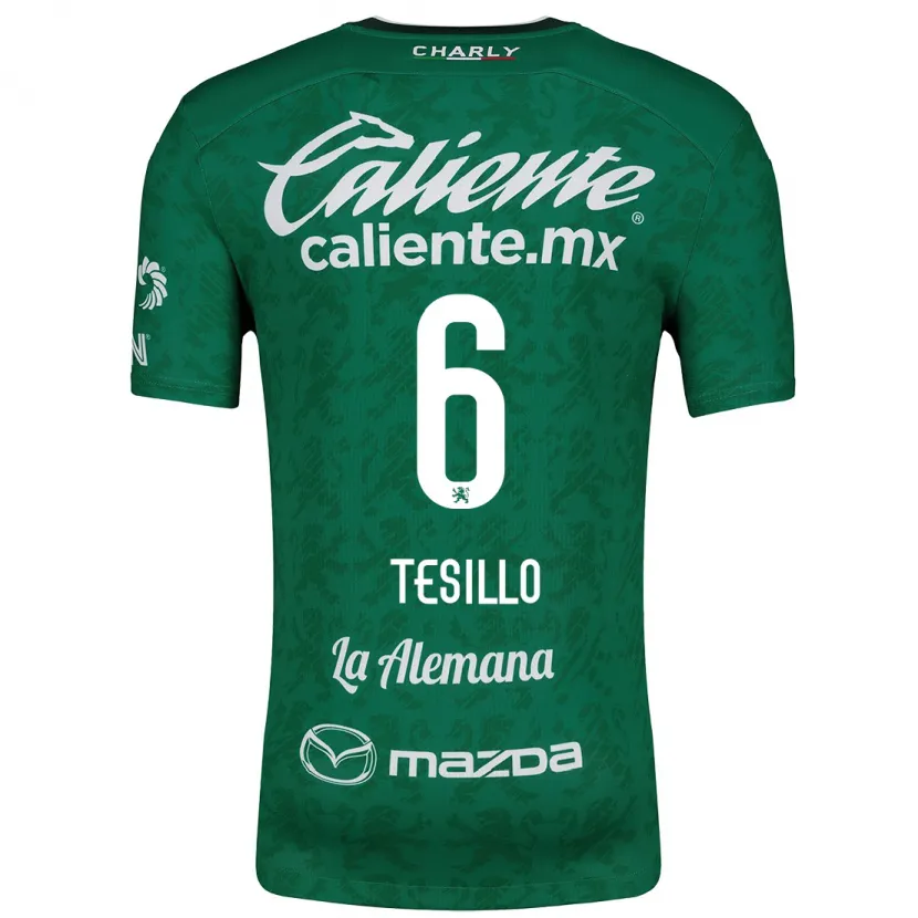 Danxen Kinderen William Tesillo #6 Groen Wit Thuisshirt Thuistenue 2024/25 T-Shirt