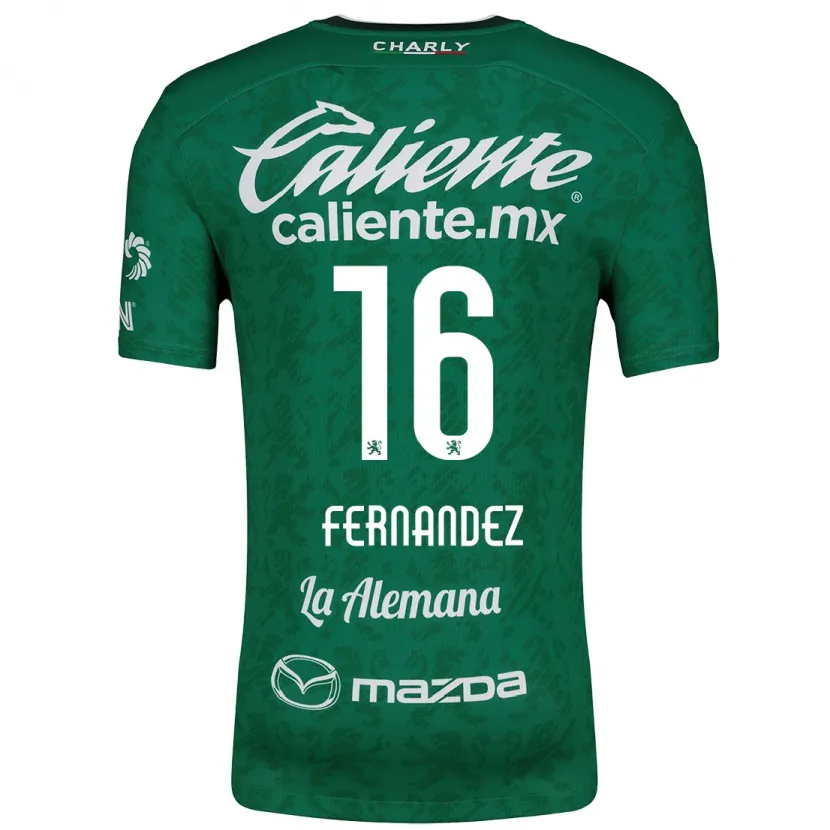 Danxen Kinderen Omar Fernández #16 Groen Wit Thuisshirt Thuistenue 2024/25 T-Shirt