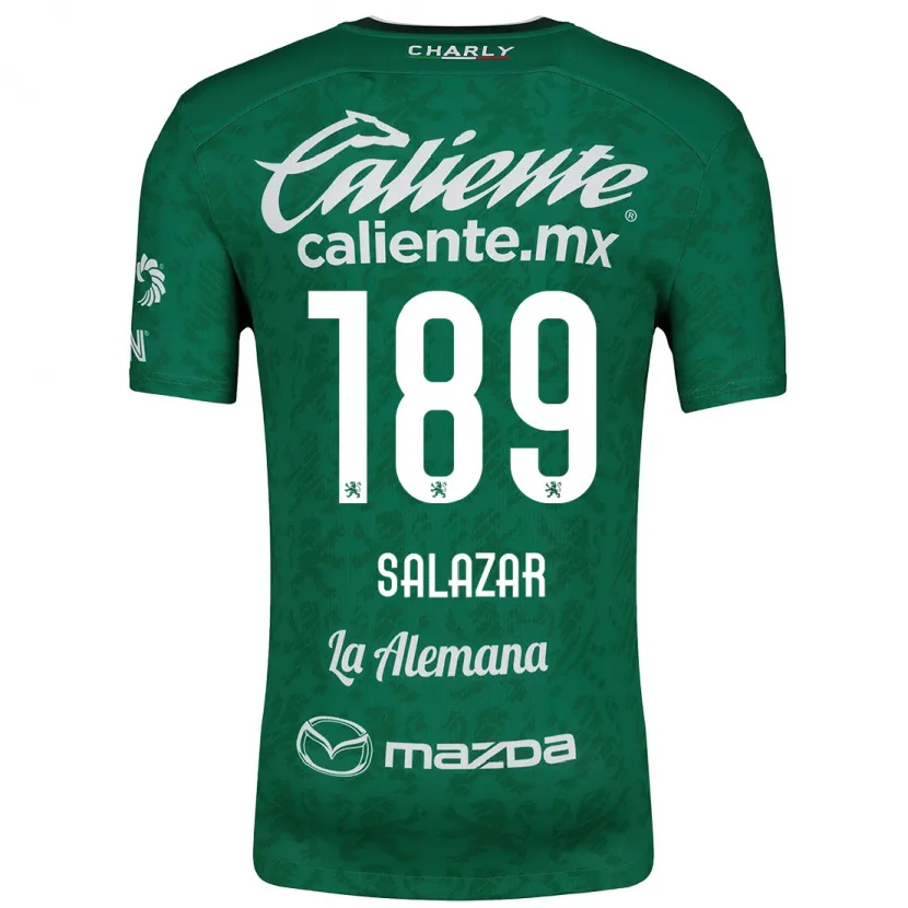 Danxen Kinderen José Salazar #189 Groen Wit Thuisshirt Thuistenue 2024/25 T-Shirt