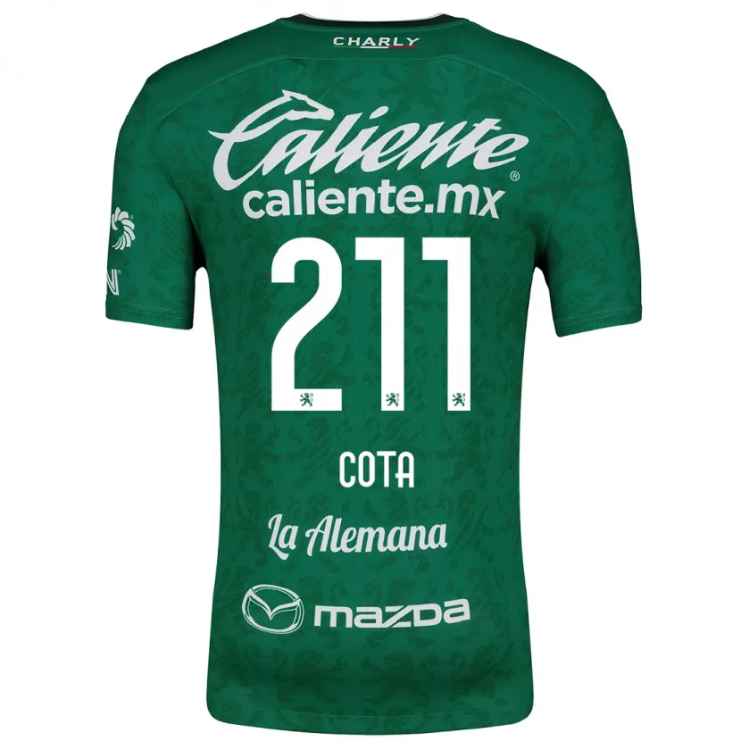 Danxen Kinderen Luis Cota #211 Groen Wit Thuisshirt Thuistenue 2024/25 T-Shirt