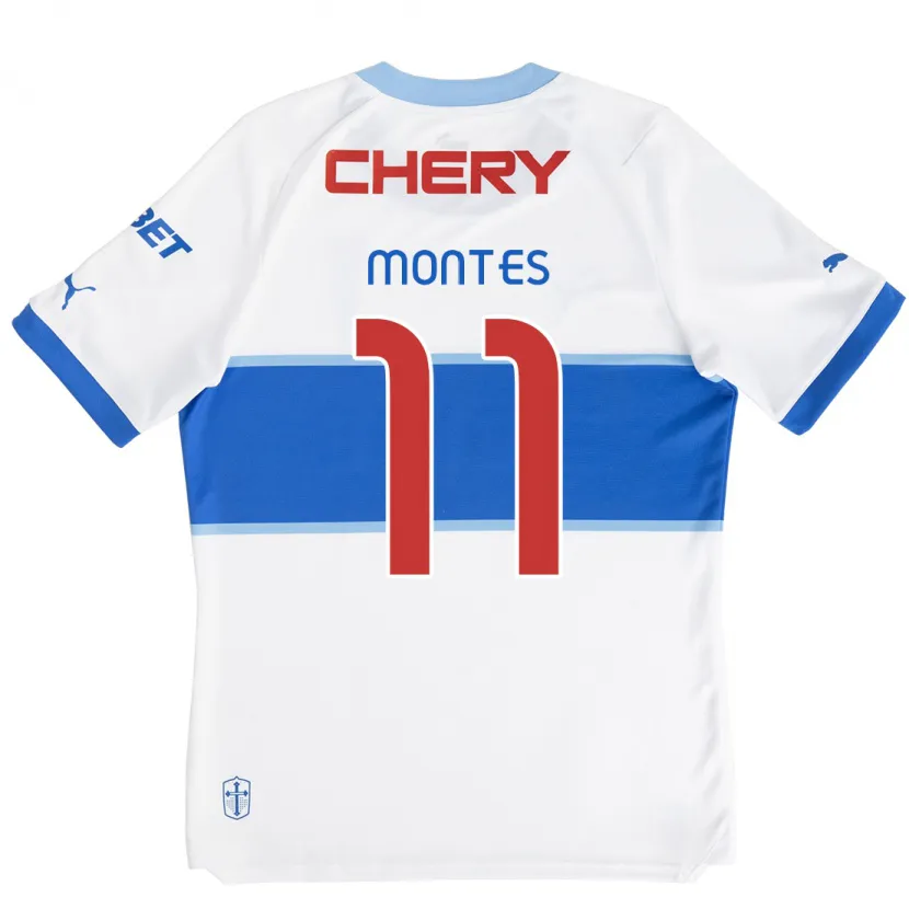 Danxen Kinderen Clemente Montes #11 Wit Blauw Thuisshirt Thuistenue 2024/25 T-Shirt