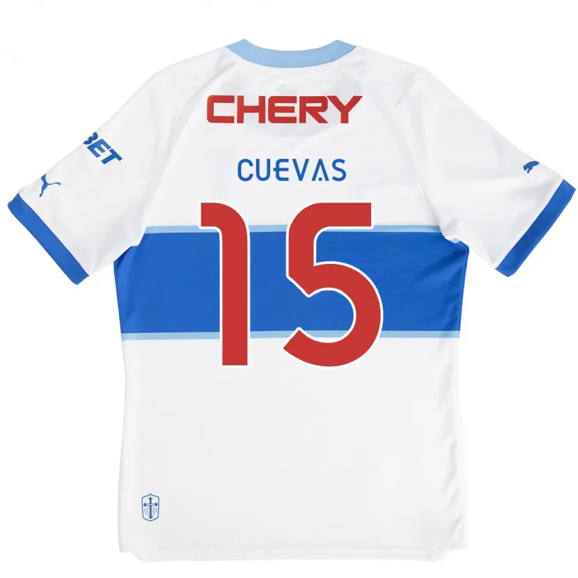 Danxen Kinderen Cristian Cuevas #15 Wit Blauw Thuisshirt Thuistenue 2024/25 T-Shirt