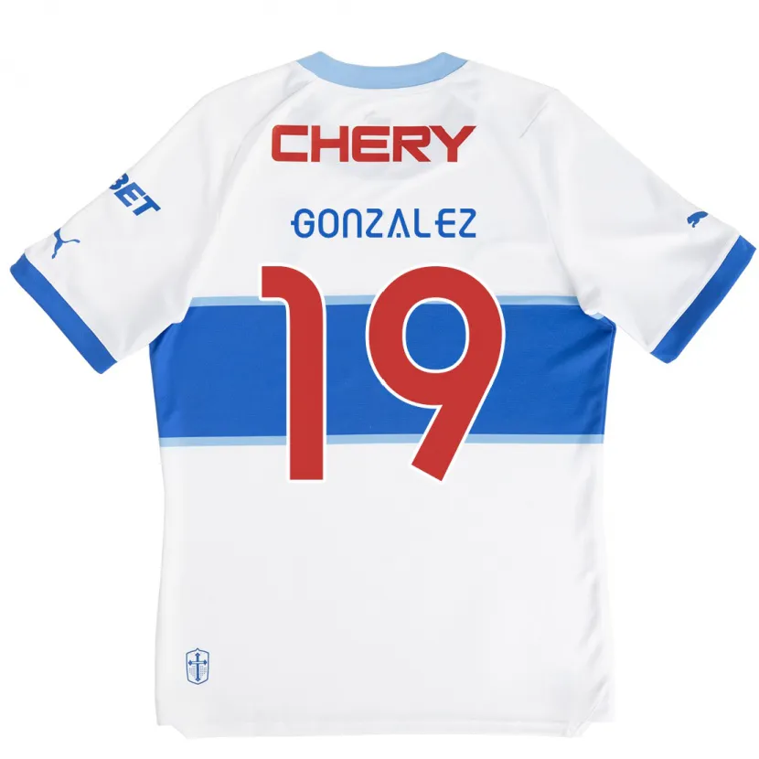 Danxen Kinderen Bryan González #19 Wit Blauw Thuisshirt Thuistenue 2024/25 T-Shirt