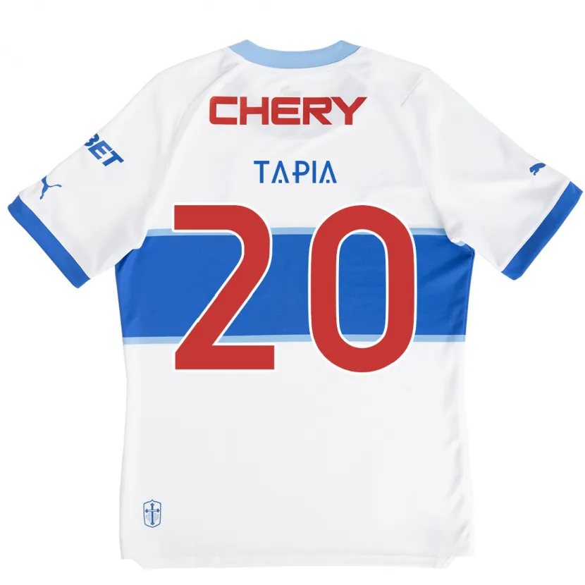 Danxen Kinderen Gonzalo Tapia #20 Wit Blauw Thuisshirt Thuistenue 2024/25 T-Shirt