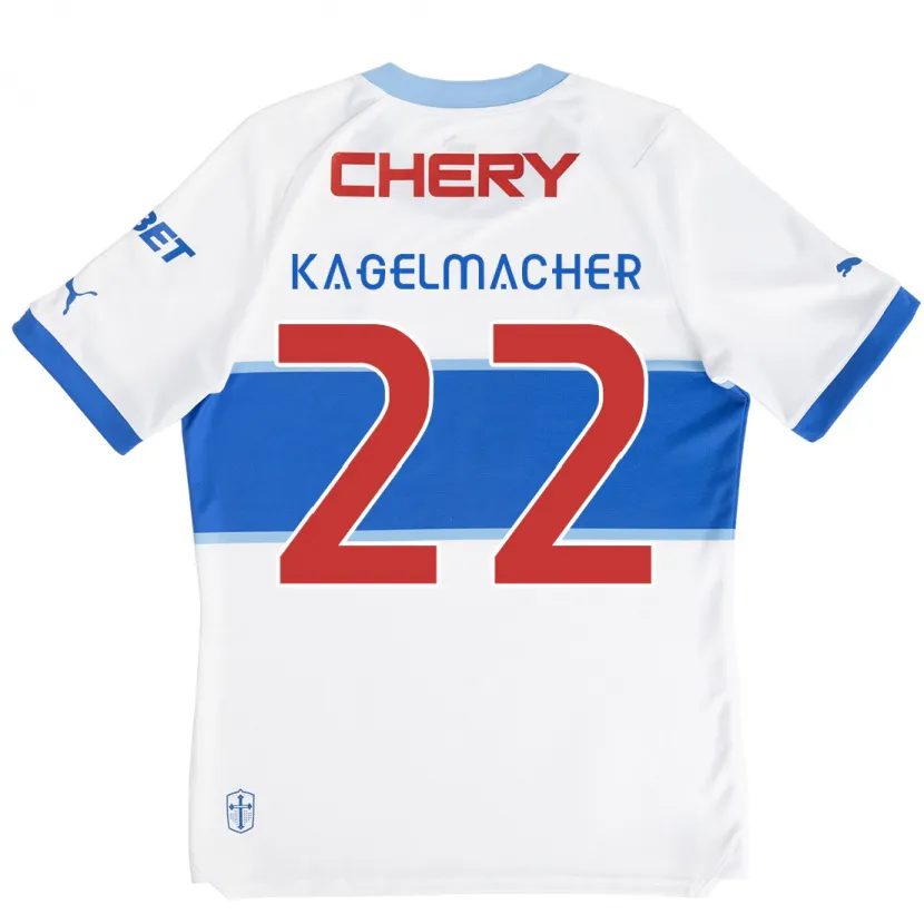 Danxen Kinderen Gary Kagelmacher #22 Wit Blauw Thuisshirt Thuistenue 2024/25 T-Shirt