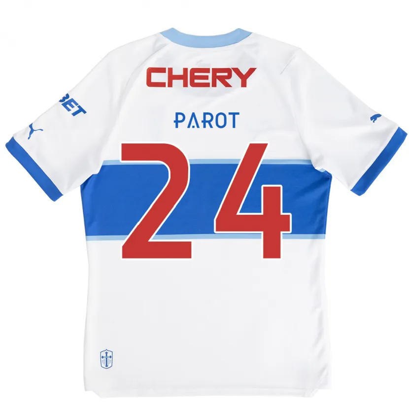 Danxen Kinderen Alfonso Parot #24 Wit Blauw Thuisshirt Thuistenue 2024/25 T-Shirt