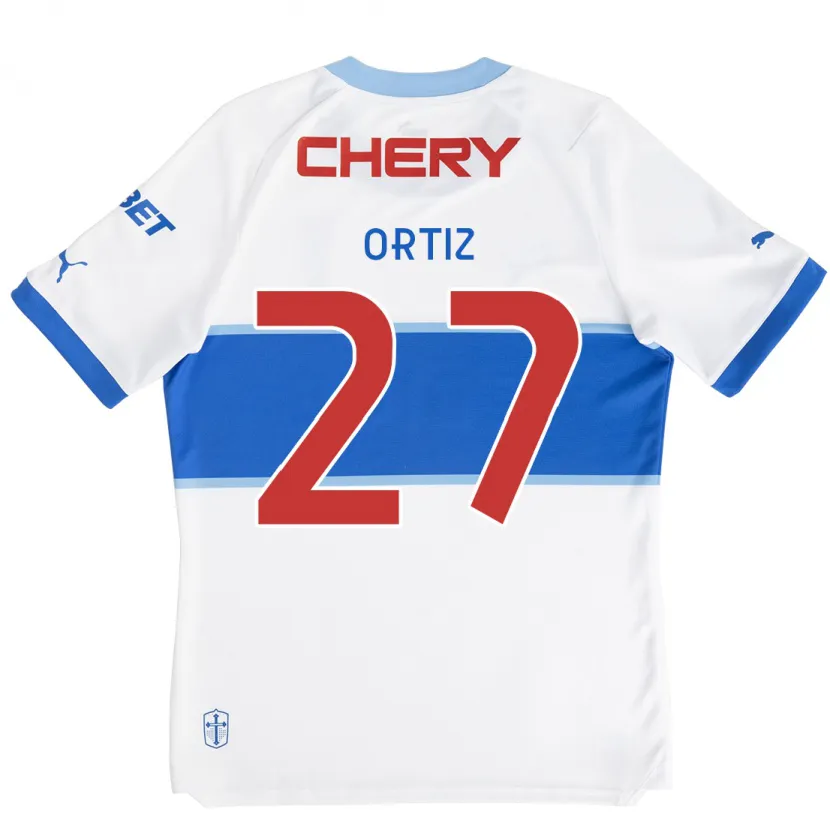 Danxen Kinderen Jorge Ortiz #27 Wit Blauw Thuisshirt Thuistenue 2024/25 T-Shirt