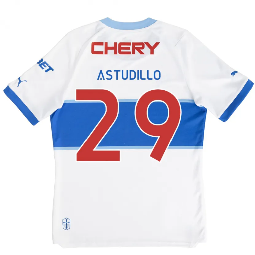 Danxen Kinderen Aaron Astudillo #29 Wit Blauw Thuisshirt Thuistenue 2024/25 T-Shirt