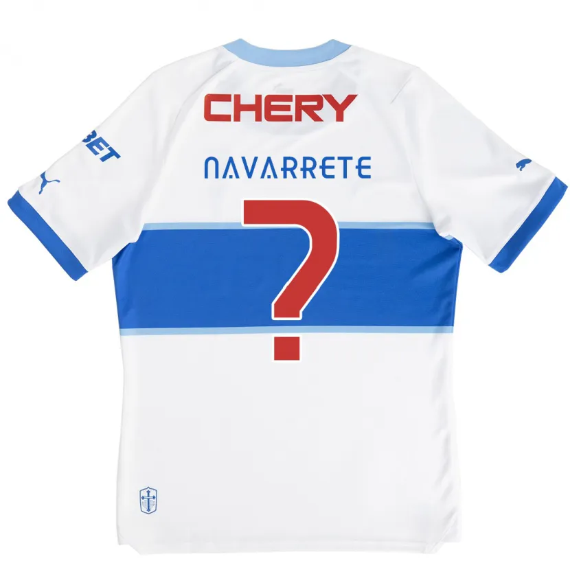 Danxen Kinderen Carlos Navarrete #0 Wit Blauw Thuisshirt Thuistenue 2024/25 T-Shirt