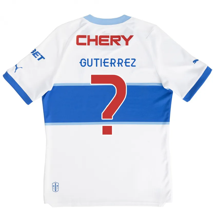 Danxen Kinderen Felipe Gutierrez #0 Wit Blauw Thuisshirt Thuistenue 2024/25 T-Shirt