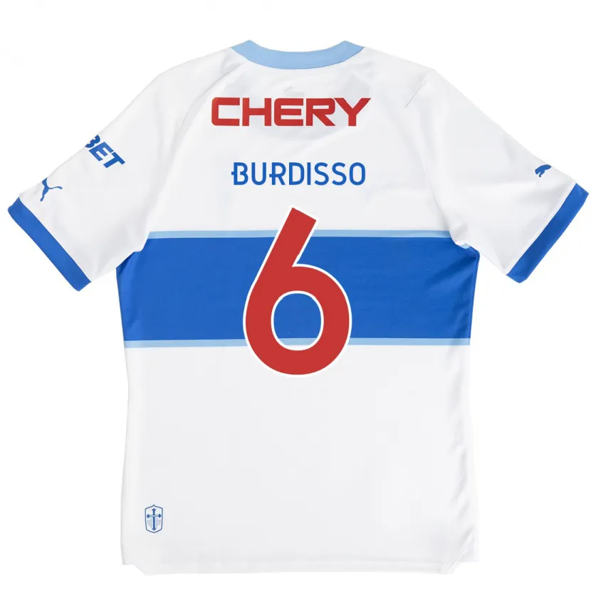 Danxen Kinderen Guillermo Burdisso #6 Wit Blauw Thuisshirt Thuistenue 2024/25 T-Shirt