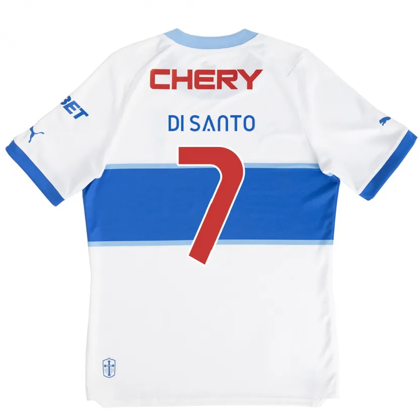 Danxen Kinderen Franco Di Santo #7 Wit Blauw Thuisshirt Thuistenue 2024/25 T-Shirt