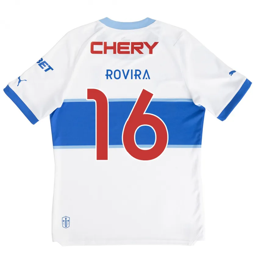 Danxen Kinderen Brayan Rovira #16 Wit Blauw Thuisshirt Thuistenue 2024/25 T-Shirt