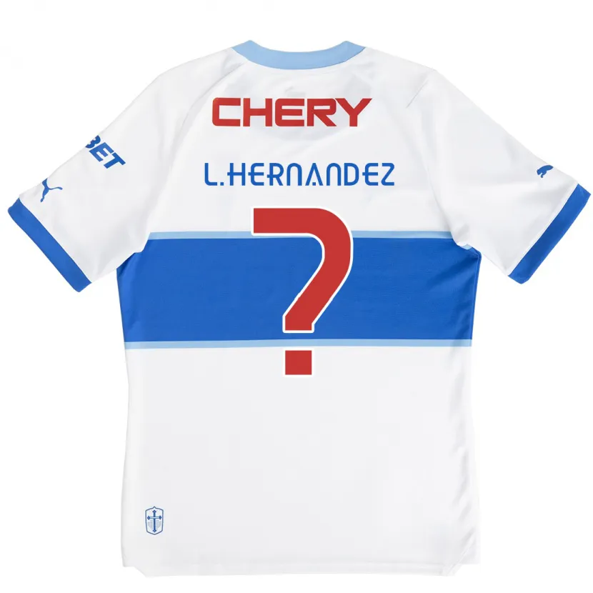 Danxen Kinderen Luis Felipe Hernández #0 Wit Blauw Thuisshirt Thuistenue 2024/25 T-Shirt