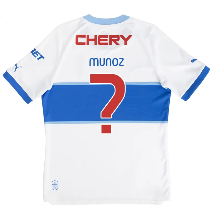 Danxen Kinderen Luis Muñoz #0 Wit Blauw Thuisshirt Thuistenue 2024/25 T-Shirt