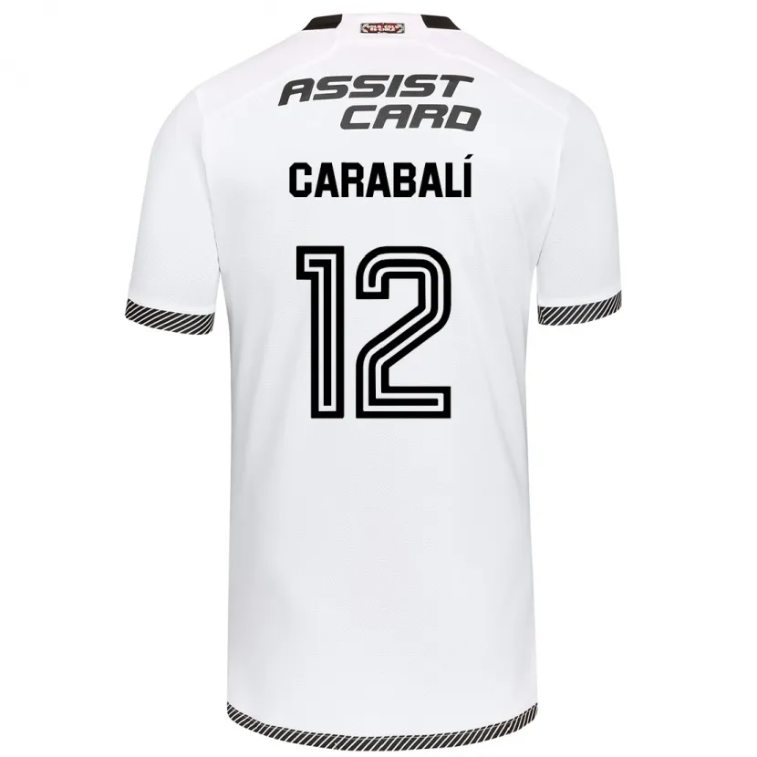 Danxen Kinderen Omar Carabalí #12 Wit Zwart Thuisshirt Thuistenue 2024/25 T-Shirt