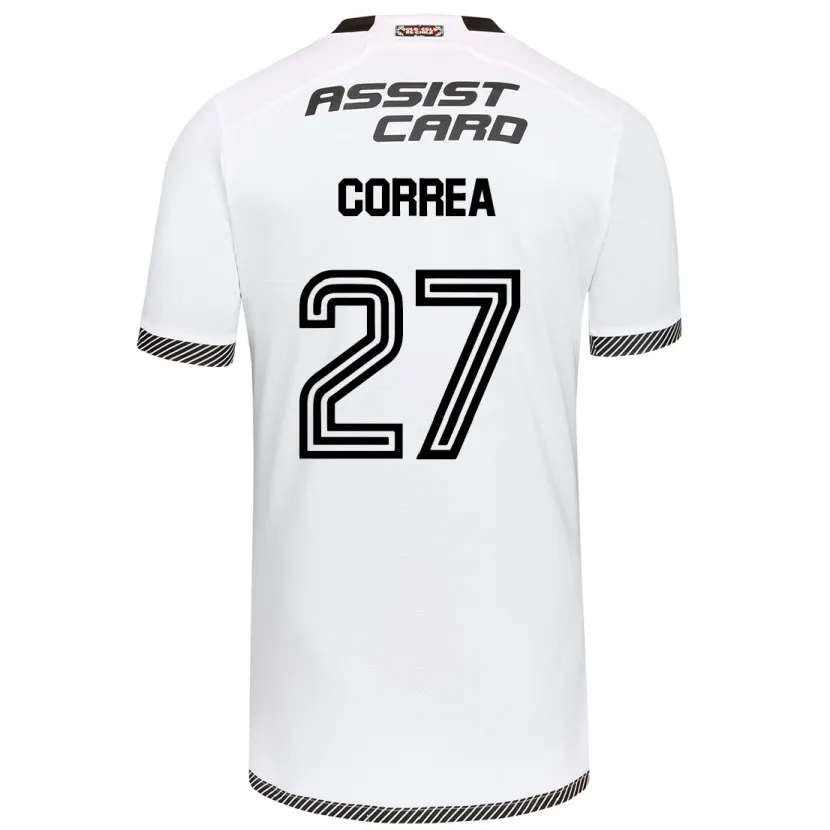 Danxen Kinderen Javier Correa #27 Wit Zwart Thuisshirt Thuistenue 2024/25 T-Shirt