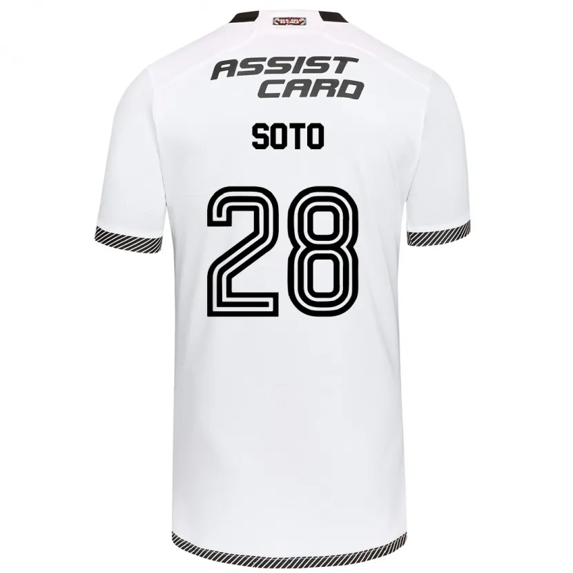 Danxen Kinderen Lucas Soto #28 Wit Zwart Thuisshirt Thuistenue 2024/25 T-Shirt