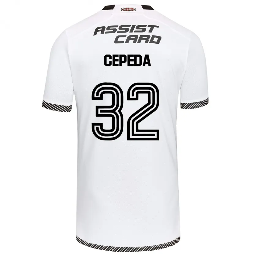 Danxen Kinderen Lucas Cepeda #32 Wit Zwart Thuisshirt Thuistenue 2024/25 T-Shirt