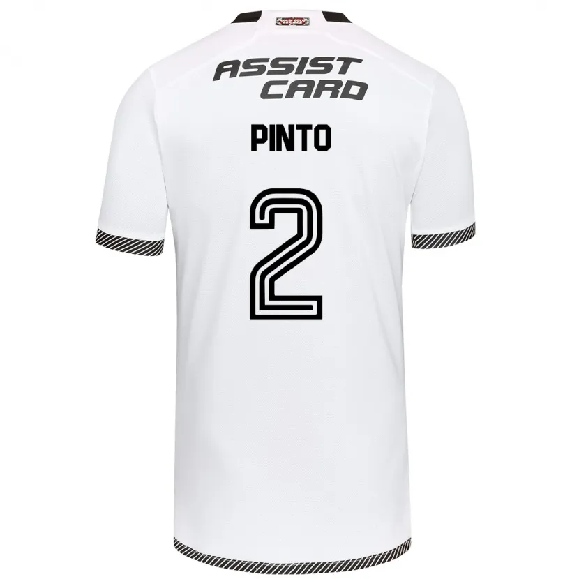 Danxen Kinderen Matías Pinto #2 Wit Zwart Thuisshirt Thuistenue 2024/25 T-Shirt