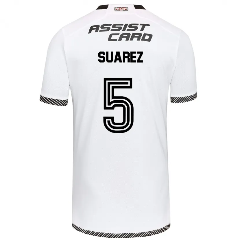 Danxen Kinderen Nicolás Suarez #5 Wit Zwart Thuisshirt Thuistenue 2024/25 T-Shirt