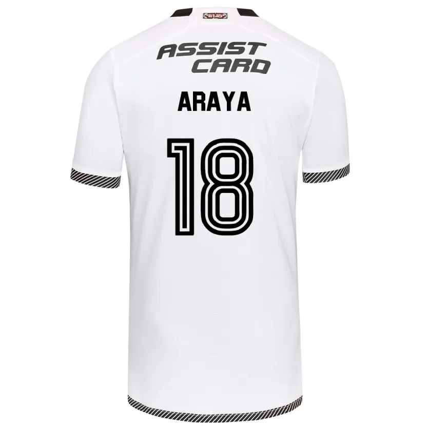 Danxen Kinderen Benjamín Araya #18 Wit Zwart Thuisshirt Thuistenue 2024/25 T-Shirt