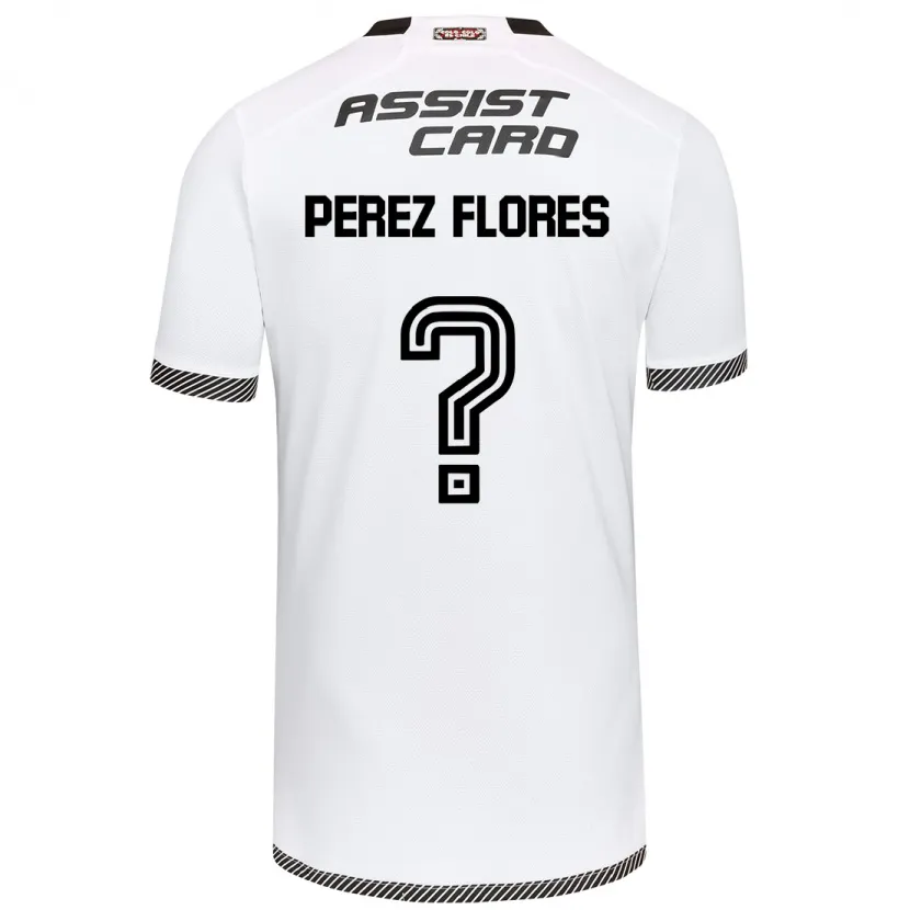 Danxen Kinderen Benjamín Pérez Flores #0 Wit Zwart Thuisshirt Thuistenue 2024/25 T-Shirt