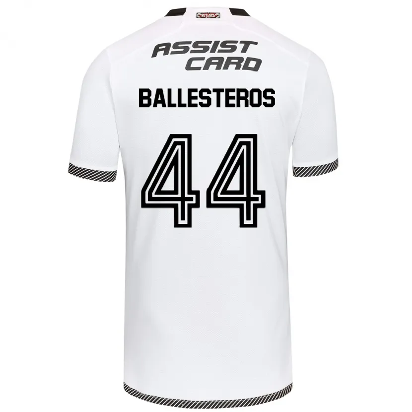 Danxen Kinderen Martín Ballesteros #44 Wit Zwart Thuisshirt Thuistenue 2024/25 T-Shirt