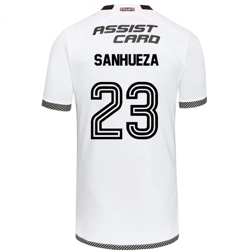 Danxen Kinderen Nicol Sanhueza #23 Wit Zwart Thuisshirt Thuistenue 2024/25 T-Shirt