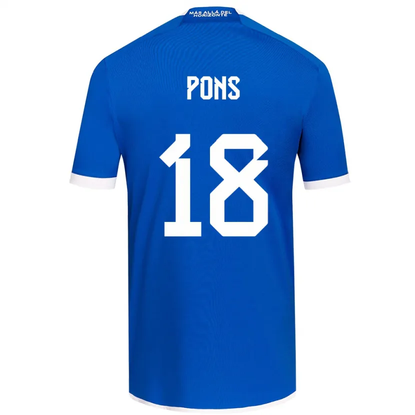 Danxen Kinderen Luciano Pons #18 Blauw Wit Thuisshirt Thuistenue 2024/25 T-Shirt