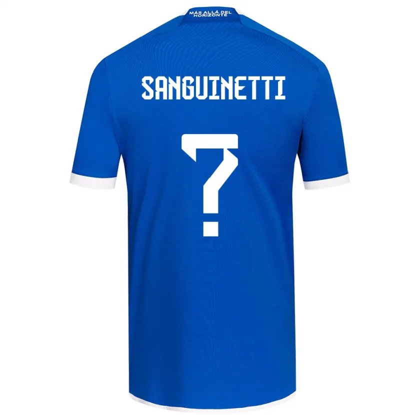 Danxen Kinderen Fernando Sanguinetti #0 Blauw Wit Thuisshirt Thuistenue 2024/25 T-Shirt