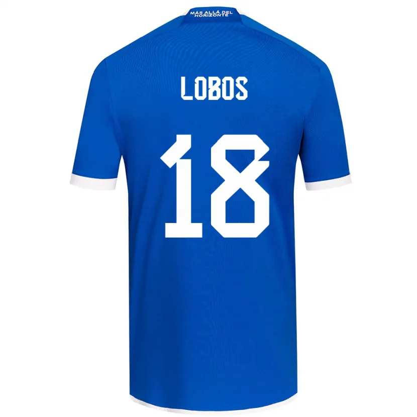 Danxen Kinderen Franco Lobos #18 Blauw Wit Thuisshirt Thuistenue 2024/25 T-Shirt