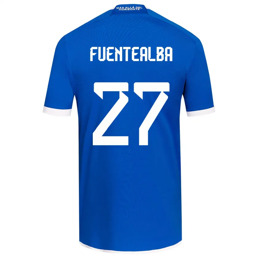 Danxen Kinderen Jeison Fuentealba #27 Blauw Wit Thuisshirt Thuistenue 2024/25 T-Shirt