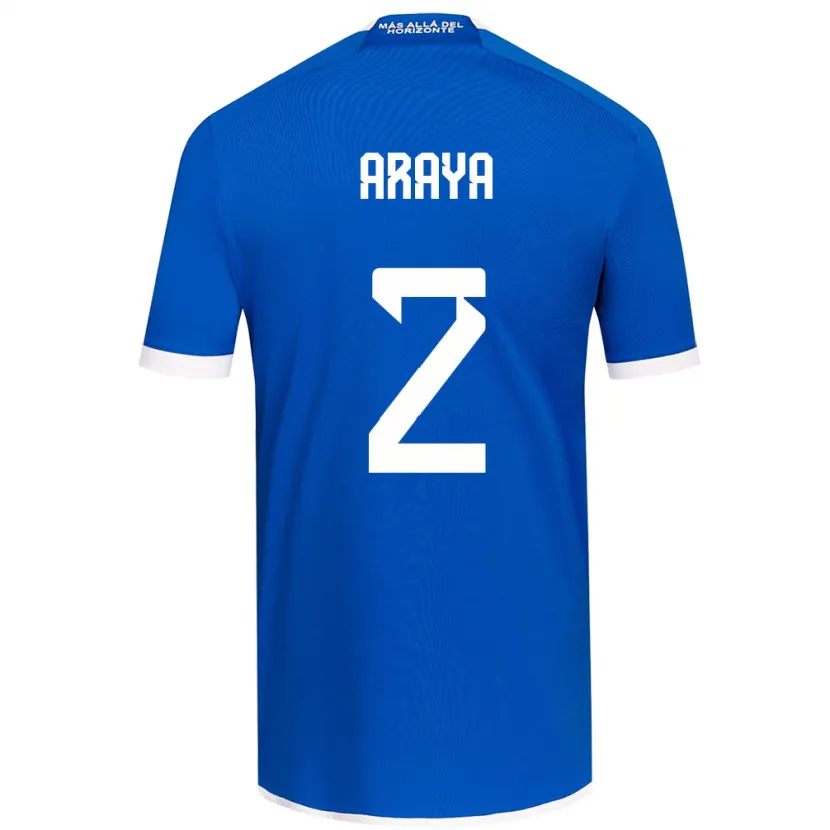 Danxen Kinderen Fernanda Araya #2 Blauw Wit Thuisshirt Thuistenue 2024/25 T-Shirt