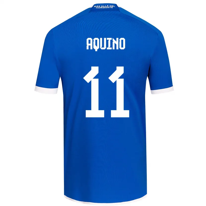 Danxen Kinderen Yisel Aquino #11 Blauw Wit Thuisshirt Thuistenue 2024/25 T-Shirt