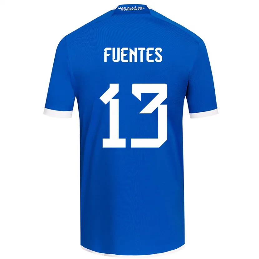 Danxen Kinderen Karen Fuentes #13 Blauw Wit Thuisshirt Thuistenue 2024/25 T-Shirt