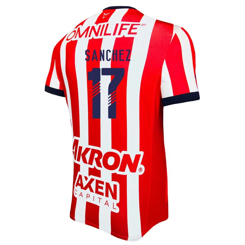 Danxen Kinderen Jesús Sánchez #17 Rood Wit Blauw Thuisshirt Thuistenue 2024/25 T-Shirt