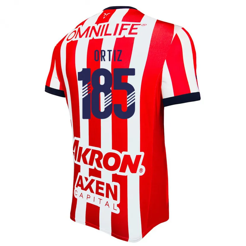 Danxen Kinderen Gibrán Ortiz #185 Rood Wit Blauw Thuisshirt Thuistenue 2024/25 T-Shirt