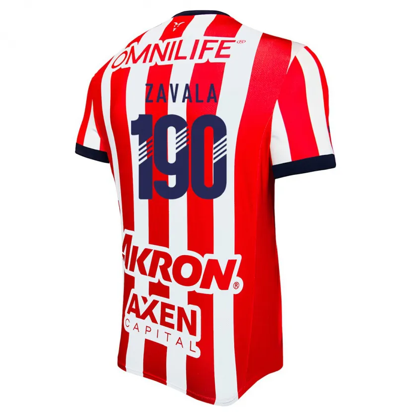 Danxen Kinderen Juan Zavala #190 Rood Wit Blauw Thuisshirt Thuistenue 2024/25 T-Shirt