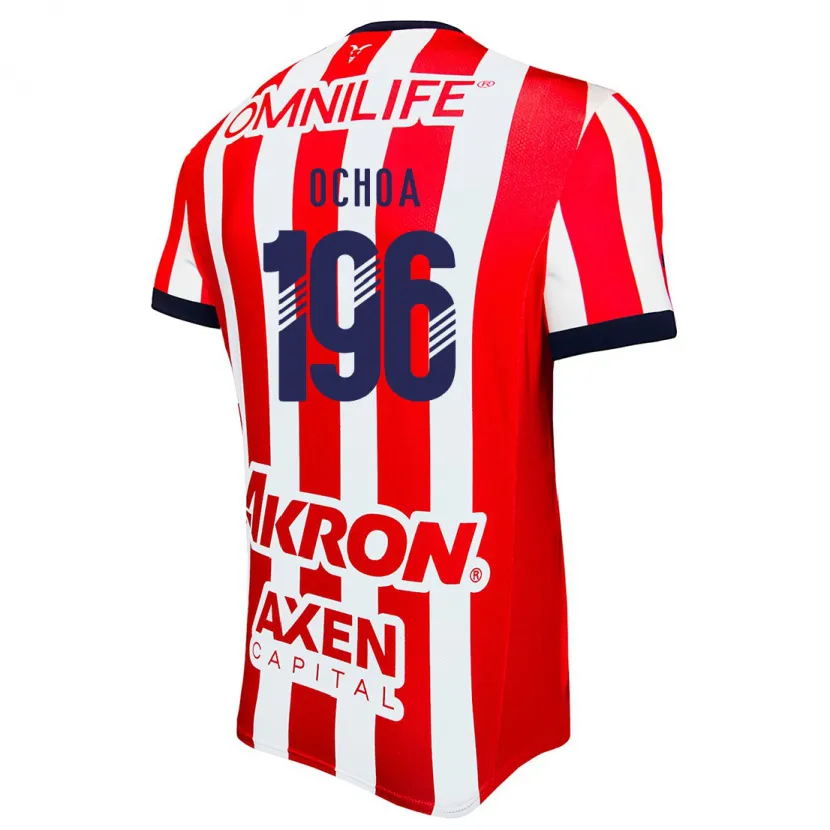 Danxen Kinderen Eduardo Ochoa #196 Rood Wit Blauw Thuisshirt Thuistenue 2024/25 T-Shirt