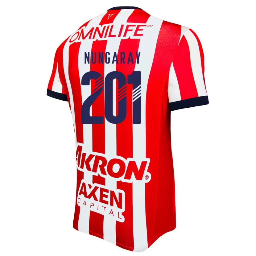 Danxen Kinderen David Nungaray #201 Rood Wit Blauw Thuisshirt Thuistenue 2024/25 T-Shirt