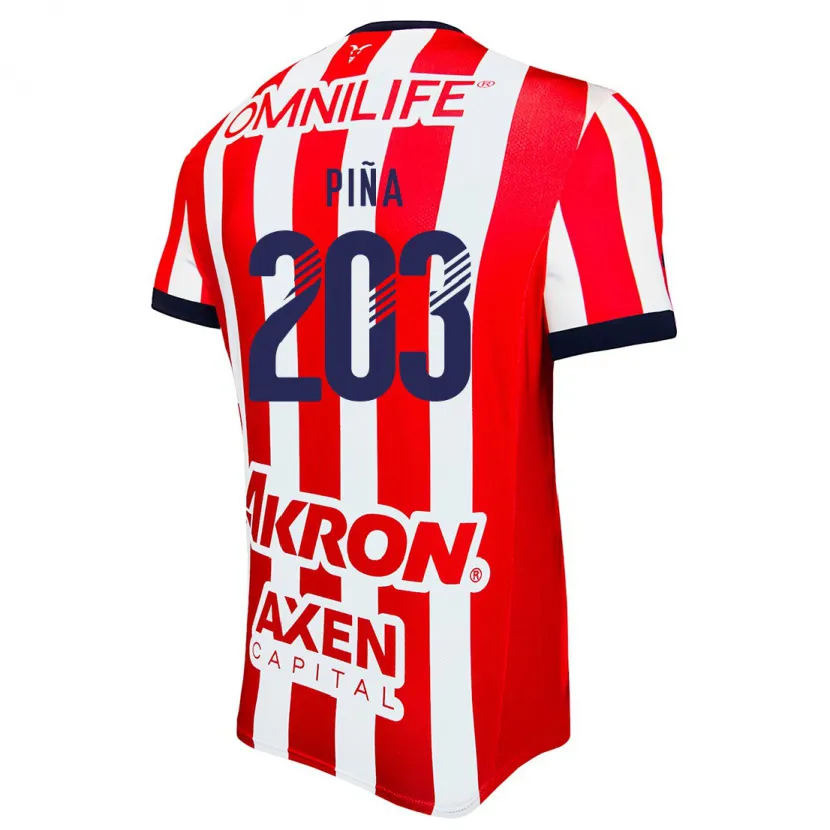 Danxen Kinderen Fernando Piña #203 Rood Wit Blauw Thuisshirt Thuistenue 2024/25 T-Shirt