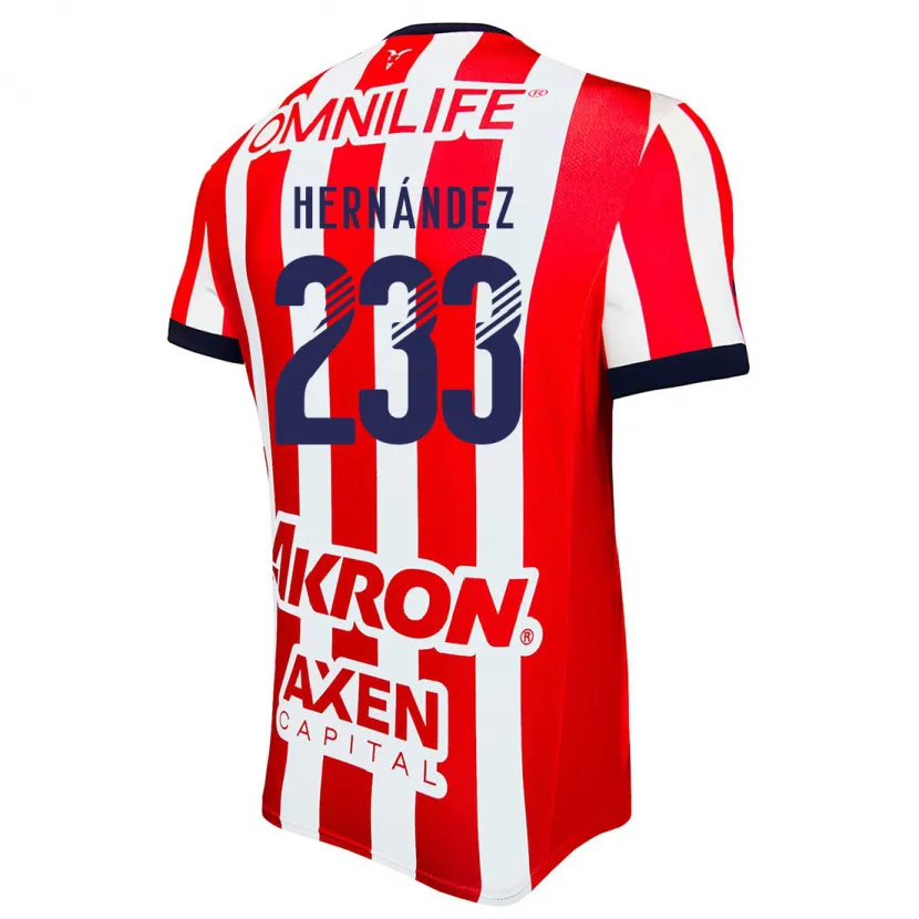 Danxen Kinderen Zinedine Hernández #233 Rood Wit Blauw Thuisshirt Thuistenue 2024/25 T-Shirt