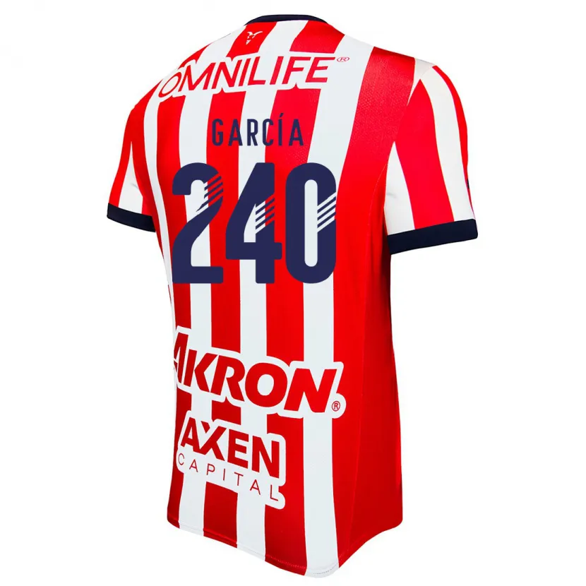 Danxen Kinderen Víctor García #240 Rood Wit Blauw Thuisshirt Thuistenue 2024/25 T-Shirt