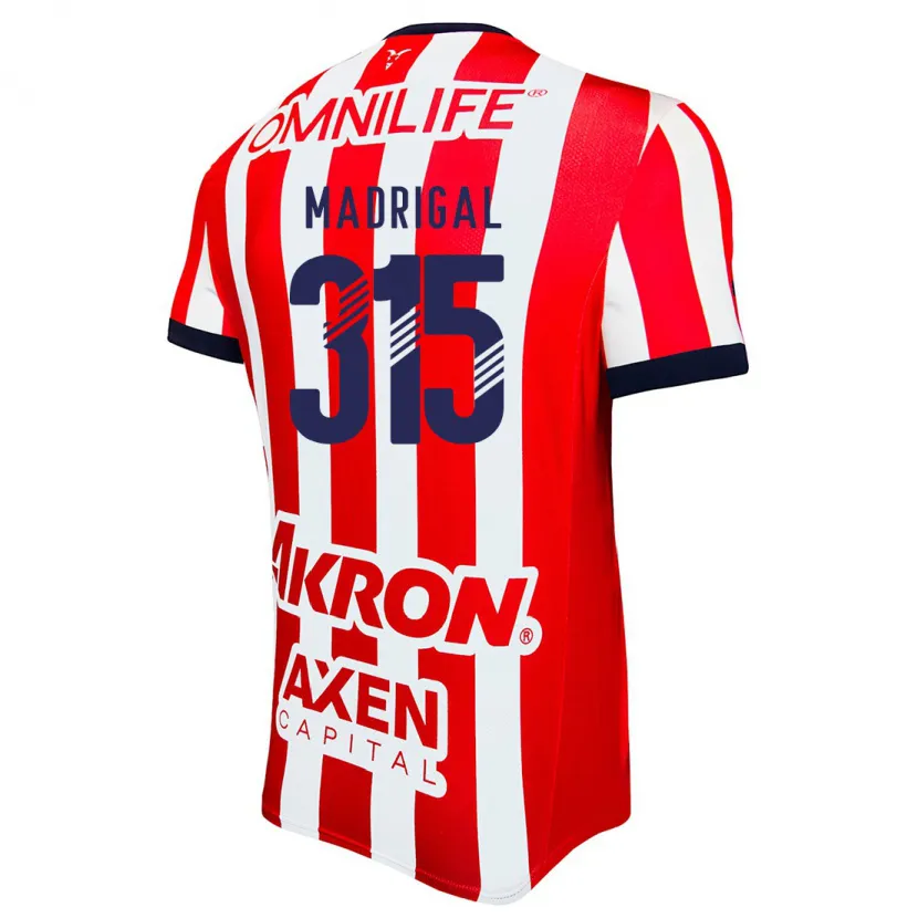 Danxen Kinderen David Madrigal #315 Rood Wit Blauw Thuisshirt Thuistenue 2024/25 T-Shirt