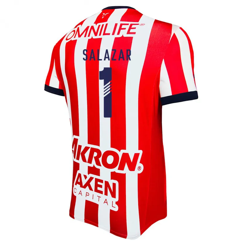 Danxen Kinderen Viridiana Salazar #1 Rood Wit Blauw Thuisshirt Thuistenue 2024/25 T-Shirt